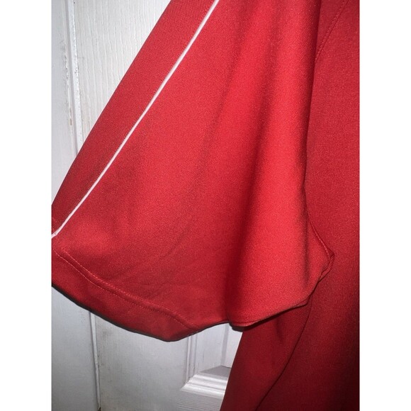 Masters Polo Shirt Mens Large Red Golf Performance Athletic Logo Vintage - Picture 4 of 7